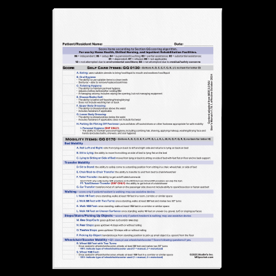 5”x 8” ADL Performance Scoring Notepad